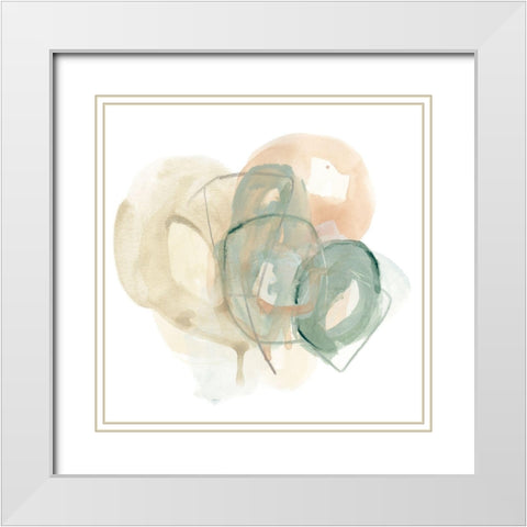 Pastel Theorem III White Modern Wood Framed Art Print with Double Matting by Vess, June Erica