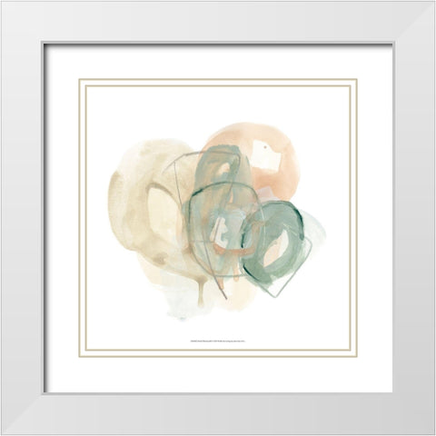 Pastel Theorem III White Modern Wood Framed Art Print with Double Matting by Vess, June Erica