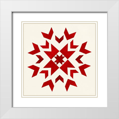 Nordic Square II White Modern Wood Framed Art Print with Double Matting by Scarvey, Emma