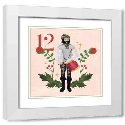 Twelve Days XII White Modern Wood Framed Art Print with Double Matting by Popp, Grace