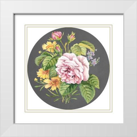 Dramatic Floral Bouquet III White Modern Wood Framed Art Print with Double Matting by Meagher, Megan