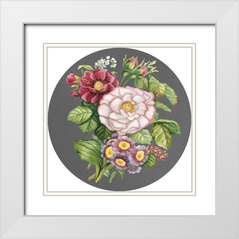 Dramatic Floral Bouquet IV White Modern Wood Framed Art Print with Double Matting by Meagher, Megan