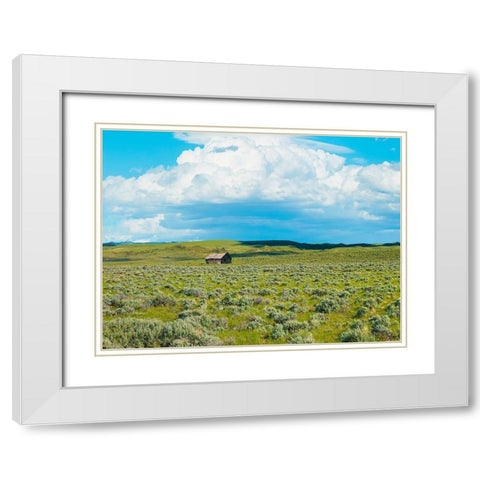 Barn Scene I White Modern Wood Framed Art Print with Double Matting by McLoughlin, James