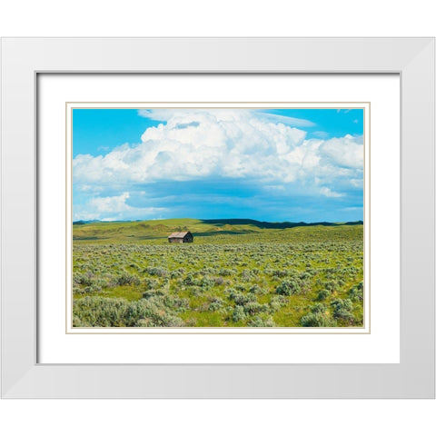 Barn Scene I White Modern Wood Framed Art Print with Double Matting by McLoughlin, James