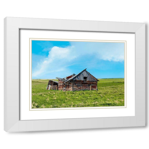 Barn Scene II White Modern Wood Framed Art Print with Double Matting by McLoughlin, James