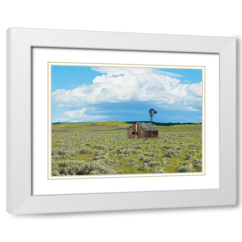 Barn Scene IV White Modern Wood Framed Art Print with Double Matting by McLoughlin, James