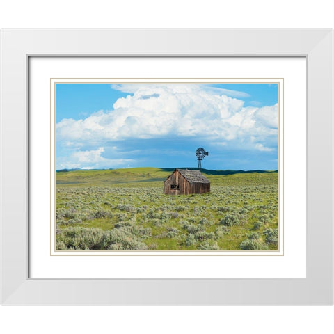 Barn Scene IV White Modern Wood Framed Art Print with Double Matting by McLoughlin, James
