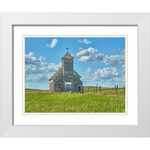 Barn Scene V White Modern Wood Framed Art Print with Double Matting by McLoughlin, James