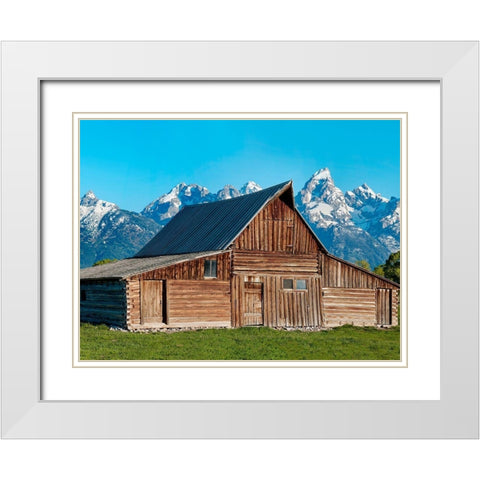 Barn Scene X White Modern Wood Framed Art Print with Double Matting by McLoughlin, James