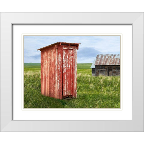 Barn Scene XIII White Modern Wood Framed Art Print with Double Matting by McLoughlin, James