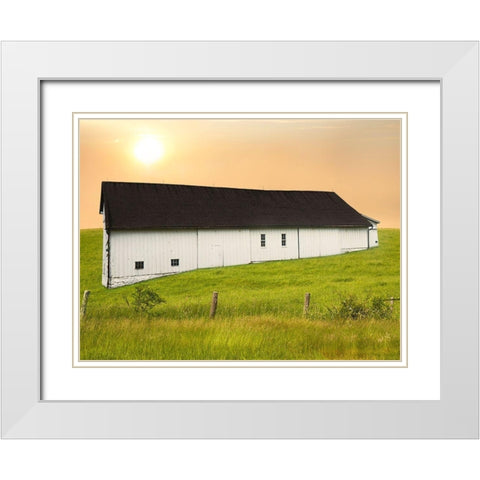 Barn Scene XIV White Modern Wood Framed Art Print with Double Matting by McLoughlin, James