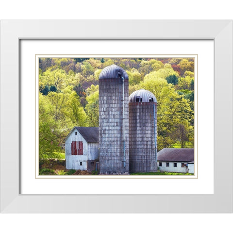 Barn Scene XV White Modern Wood Framed Art Print with Double Matting by McLoughlin, James