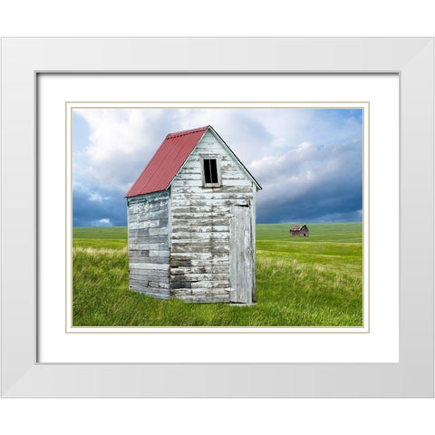 Barn Scene XVI White Modern Wood Framed Art Print with Double Matting by McLoughlin, James