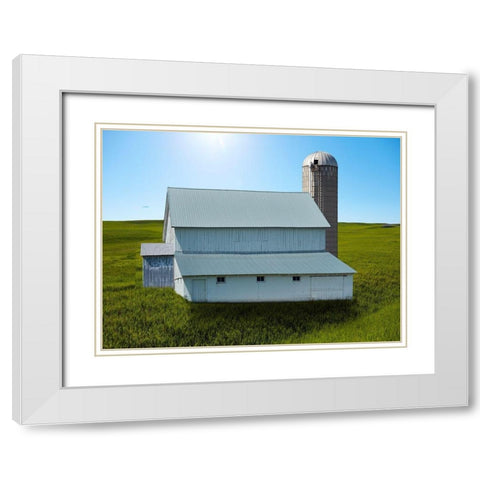 Barn Scene XVIII White Modern Wood Framed Art Print with Double Matting by McLoughlin, James