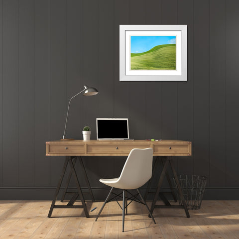 Farmscape Photo IV White Modern Wood Framed Art Print with Double Matting by McLoughlin, James