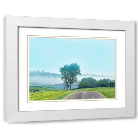 Farmscape Photo VII White Modern Wood Framed Art Print with Double Matting by McLoughlin, James