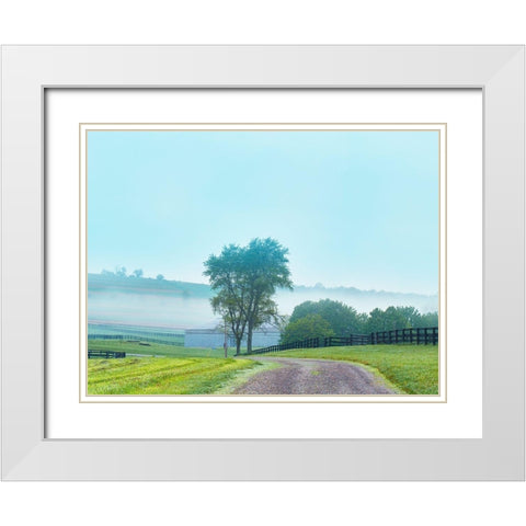 Farmscape Photo VII White Modern Wood Framed Art Print with Double Matting by McLoughlin, James