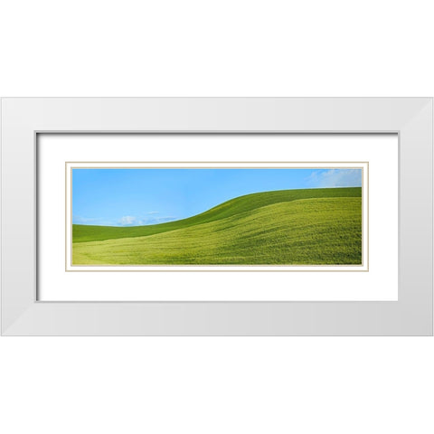 Farmscape Panorama VIII White Modern Wood Framed Art Print with Double Matting by McLoughlin, James