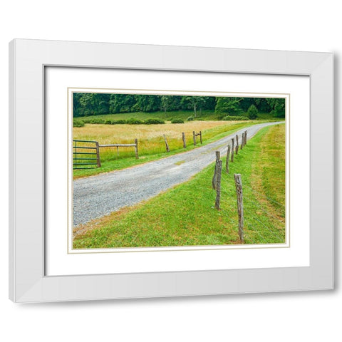 Country Road Photo III White Modern Wood Framed Art Print with Double Matting by McLoughlin, James