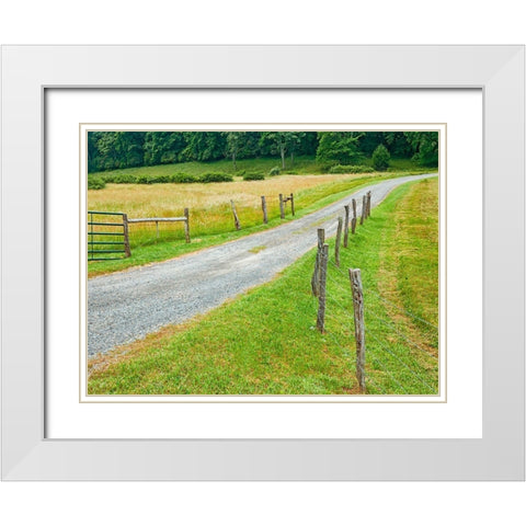 Country Road Photo III White Modern Wood Framed Art Print with Double Matting by McLoughlin, James