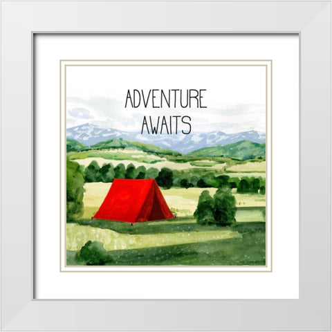 Outdoor Adventure I White Modern Wood Framed Art Print with Double Matting by Borges, Victoria
