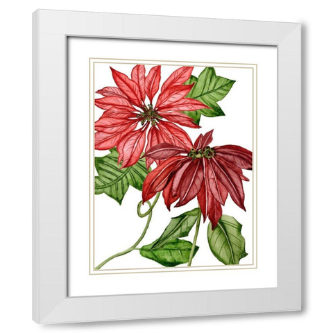 Merry Blossom III White Modern Wood Framed Art Print with Double Matting by Wang, Melissa