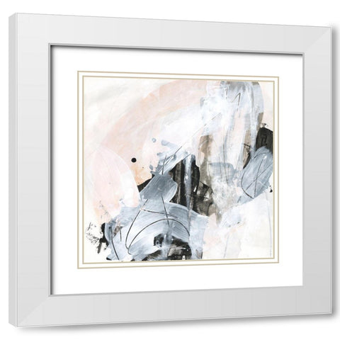 Veiled Formation I White Modern Wood Framed Art Print with Double Matting by Vess, June Erica