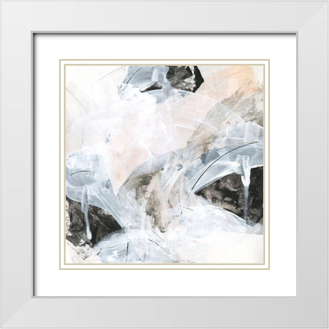 Veiled Formation II White Modern Wood Framed Art Print with Double Matting by Vess, June Erica
