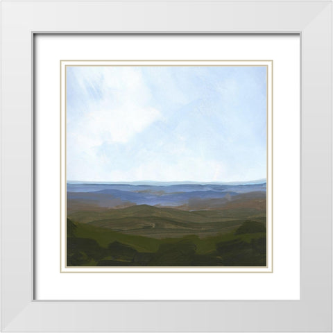 Skyline Drive I White Modern Wood Framed Art Print with Double Matting by Green, Jacob