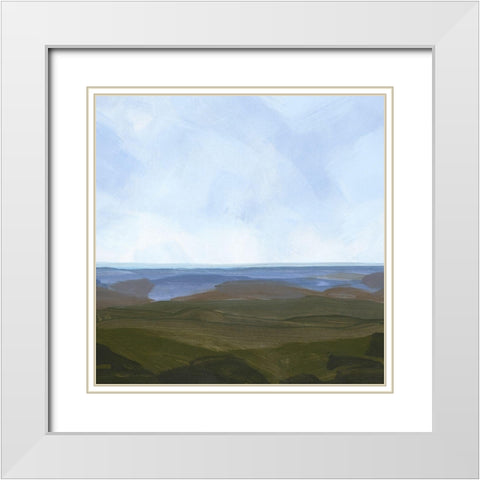 Skyline Drive II White Modern Wood Framed Art Print with Double Matting by Green, Jacob
