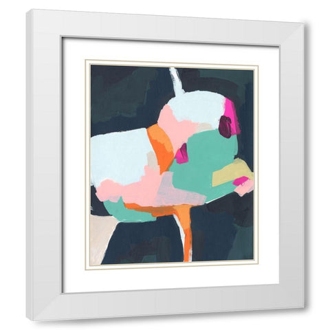 Rainbow Sector I White Modern Wood Framed Art Print with Double Matting by Vess, June Erica