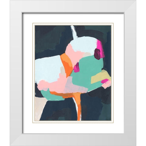 Rainbow Sector I White Modern Wood Framed Art Print with Double Matting by Vess, June Erica