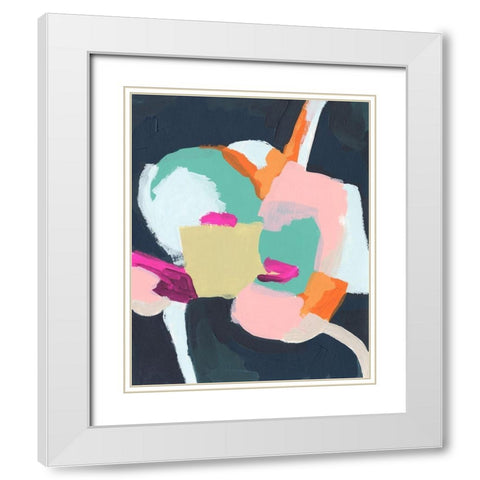 Rainbow Sector II White Modern Wood Framed Art Print with Double Matting by Vess, June Erica