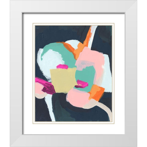 Rainbow Sector II White Modern Wood Framed Art Print with Double Matting by Vess, June Erica