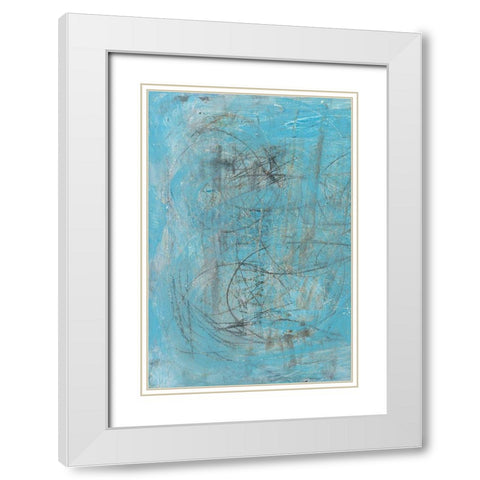 Inscribe I White Modern Wood Framed Art Print with Double Matting by Holland, J.
