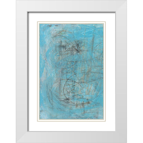 Inscribe I White Modern Wood Framed Art Print with Double Matting by Holland, J.