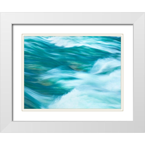 Before the Falls V White Modern Wood Framed Art Print with Double Matting by McLoughlin, James
