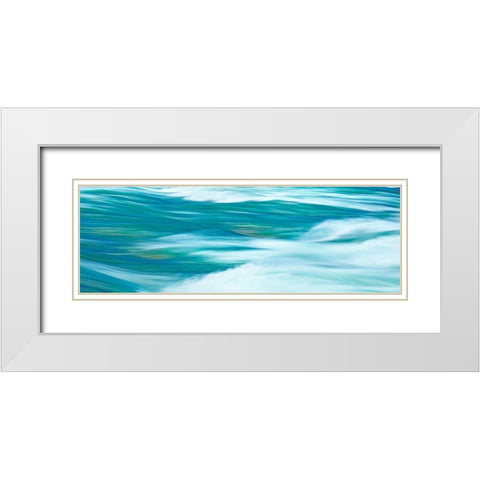 Before the Falls Panorama V White Modern Wood Framed Art Print with Double Matting by McLoughlin, James