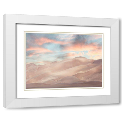Colorado Dunes I White Modern Wood Framed Art Print with Double Matting by McLoughlin, James