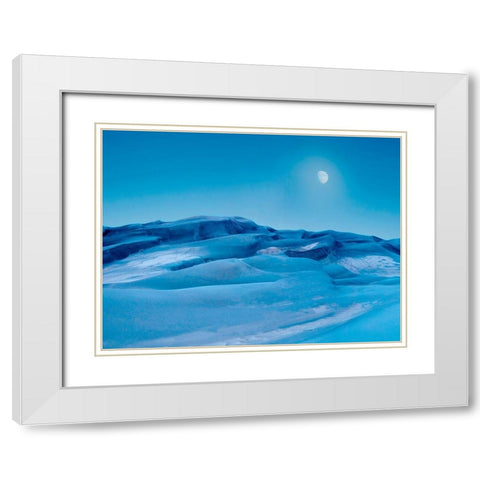 Colorado Dunes V White Modern Wood Framed Art Print with Double Matting by McLoughlin, James