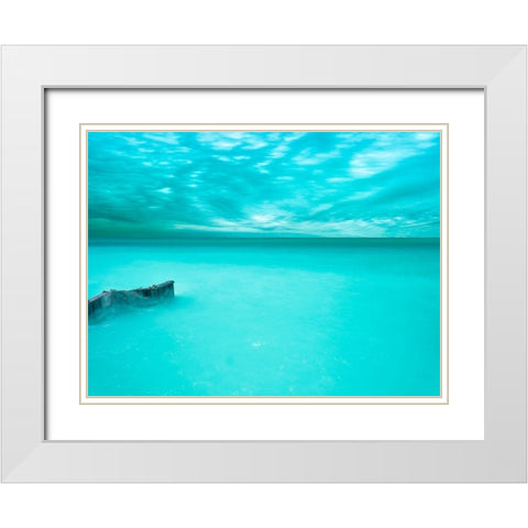 Lakescape VII White Modern Wood Framed Art Print with Double Matting by McLoughlin, James