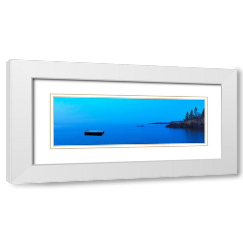 Lakescape Panorama X White Modern Wood Framed Art Print with Double Matting by McLoughlin, James