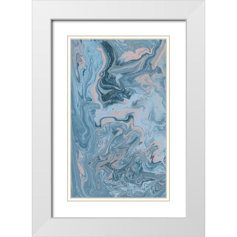 Unconfined I White Modern Wood Framed Art Print with Double Matting by Moore, Regina