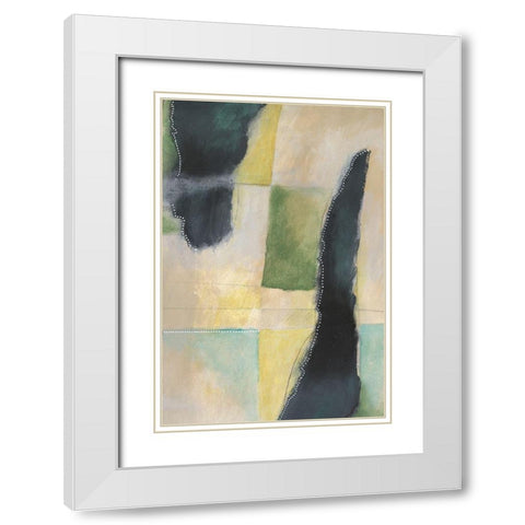 Meditative View I White Modern Wood Framed Art Print with Double Matting by Moore, Regina