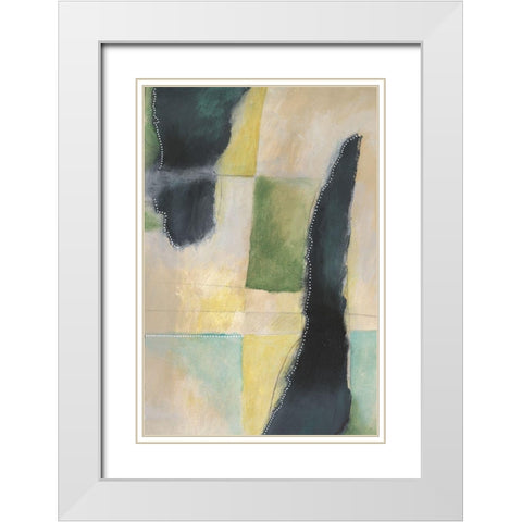 Meditative View I White Modern Wood Framed Art Print with Double Matting by Moore, Regina