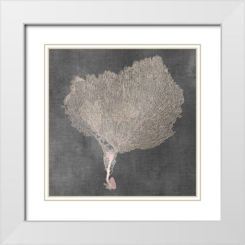 Natural Sea Fan VIII White Modern Wood Framed Art Print with Double Matting by Vision Studio