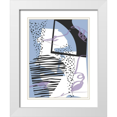 Sounds of the Ocean I White Modern Wood Framed Art Print with Double Matting by Wang, Melissa