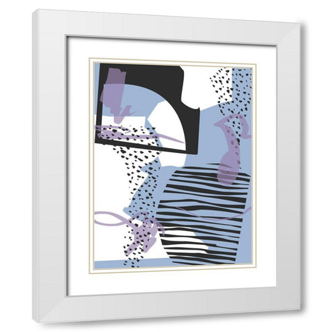 Sounds of the Ocean II White Modern Wood Framed Art Print with Double Matting by Wang, Melissa