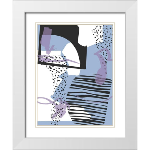 Sounds of the Ocean II White Modern Wood Framed Art Print with Double Matting by Wang, Melissa