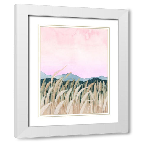 Wheaten Dawn I White Modern Wood Framed Art Print with Double Matting by Popp, Grace